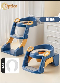 Buy Potty Training Seat with Step Stool Ladder, Potty Training Toilet for Kids Boys Girls,Comfortable Safe Potty Seat with Anti-Slip Pads Foldable Portable Potty Chair with Adjustable Height Ladder for Baby Kids Boys Girls, Potty Seat Potty in Saudi Arabia