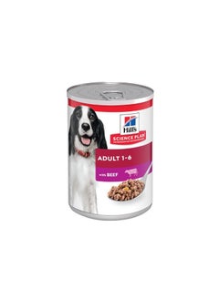 Buy Hill's Science Plan Adult Dog Food with Beef 370g x 12 in UAE