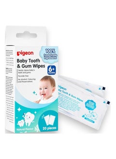 Buy Baby Tooth & Gum Wipes, Natural Flavour, 20 Pieces in UAE