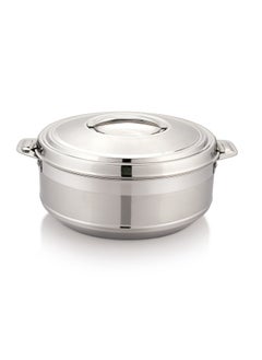 Buy Afra Silver Touch Stainless Steel Casserole 5000ml in UAE