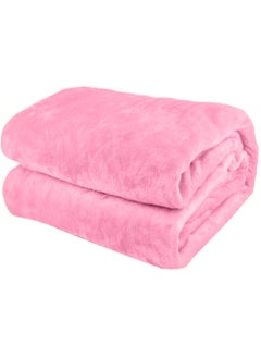 اشتري Flannel Fleece Double Size 220x240cm for All Season Fluffy Blanket Warm Bed Blanket Throw for Sofa & Bed Comfortable and Soft Blanket في الامارات