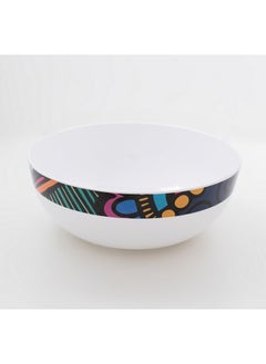 Buy Bright Designs Melamine Serving Bowl with Serving Spoon and Fork 
Set of 1 (D 26cm H 10cm)  Paisley in Egypt