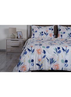 Buy Recover Daizy Floral 3-Piece Comforter Set 240X260Cm Peach in UAE