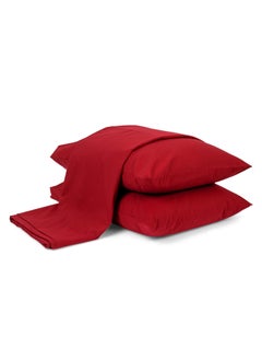 Buy Flat Sheet Set Burgundy 180x260 in Egypt