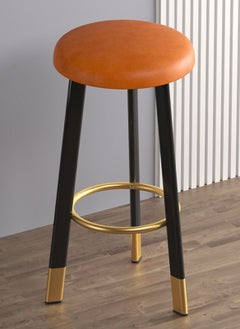 Buy Simple and Light Luxury Home Bar Stool High Stool, PU Comfortable Cushion 70cm in Saudi Arabia