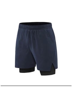 اشتري Fashionable Men's Double-Layer Quick Drying Beach Swimming Shorts في الامارات