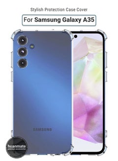 Buy Samsung Galaxy A35 Shock Proof Case Cover - Ultra Clear, Durable & Accurate Cut-outs - Scratch, Dust & Smudge Protection - Clear Silicon Back Cover for Samsung Galaxy A35 in Saudi Arabia