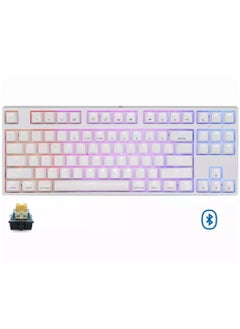 Buy GK87S RGB Bluetooth/Wired Gaming Keyboard - Optical Yellow Switch (Silent & Linear) - Hot Swappable - Detchable Braided USB C Cable - Full RGB With Software in Egypt