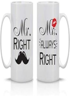 اشتري Cashmeera Printd Mug - Couples Set Of 2 Mugs -Ceramic Coffee Cup Wecanprint_7494 في مصر