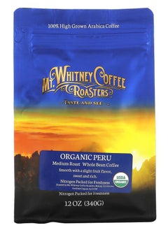 Buy Organic Peru Whole Bean Coffee Medium Roast 12 oz (340 g) in UAE