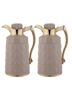 اشتري Hazall Coffee And Tea Vacuum Flask 1 Liter Brown/Gold في السعودية