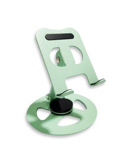 اشتري Phone Holder for Desk 360°Rotating , Portable & Foldable Cell Phone Stand for Office & Kitchen, Adjustable Tablet Stand for All Mobile Phones K72 Green في مصر