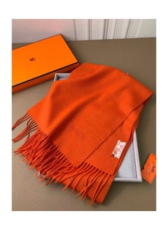 Buy Scarf Men's Scarves Fashion Tassels Winter Warm Large Size Scarf Shawl Scarf in UAE