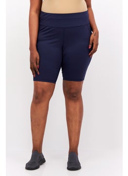 اشتري Women Plus Size Bicycle Shorts, Navy Blue في الامارات