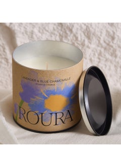 اشتري Roura Lavender and Blue Chamomile Cartoon Pot Candle with Cover 260 g في الامارات