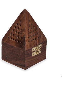 Buy Ecvv Wooden Bakhoor Incense Burner, Pyramid Shape in Saudi Arabia