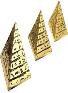 Buy immatgar pharaonic Egyptian Statue 3 Pyramids from Brass Egyptian souvenirs gifts Inspired Gift from Egypt (5.5 CM) in Egypt