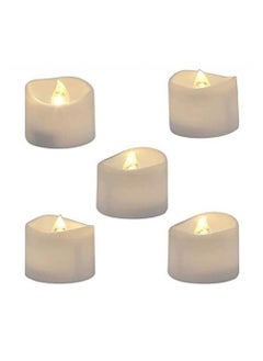 Buy Realistic and Bright Flickering Battery Operated Flameless LED Tea Light, Pack of 12, 1.4x1.25 Inch, Electric Fake Candle in Warm White and Wave Open in UAE