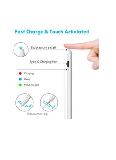 Buy JXYHMY Stylus Pens for Touch Screens, Universal Fine Point iPad Pencil with Magnetic Adsorption Compatible with iPhone/iPad/Samsung/Android/Tablet & Other Touch Screens (White) in Egypt