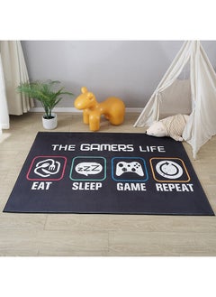 Buy Gaming The Gamers Life Printed Flannel Rug 160 x 110 cm in UAE