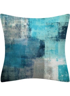 Buy Printed Polyester Cushion Cover Blue/Grey 45x45cm in UAE