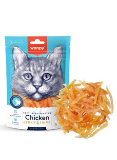 Buy Wanpy Chicken Jerky Strips for Cats 80g in UAE