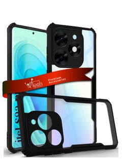 Buy Hybrid TPU Silicone With Raised Armour Bumpers Slim Case Cover For itel S23+ / itel S23 Plus 2023 Black in UAE