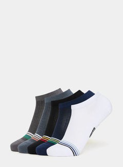 Buy Pack of 5 - Striped Detail Ankle Socks in Saudi Arabia