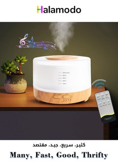 Buy Ultrasonic Cool Mist Humidifier Aroma Diffuser for Large Room Office 500ml in Saudi Arabia