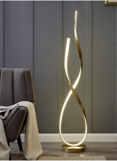 Buy LED Twisted Floor Lamp, Arc Lamp, Modern Design Living Room Floor Lamps Rose Gold in UAE