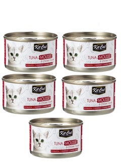 اشتري 5Pc Tuna Mousse with Chicken Topper Cat Wet Food 80g في الامارات