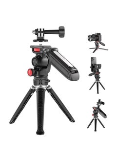 اشتري NEEWER Mini Tripod for Camera and Phone with Handle/Phone Holder/Action Camera Adapter/360° Pan & Tilt, Vlog Selfie Stick Stable Grip Compatible with iPhone GoPro Galaxy Pixel DSLR Camera, TS003 في الامارات