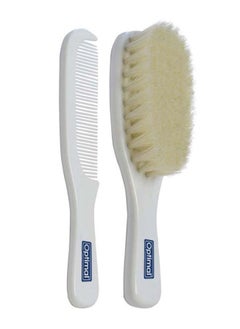 Buy Brush And Comb Set, White in Saudi Arabia