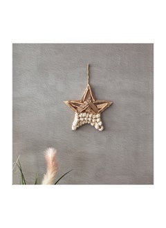 اشتري Lumber Natural Wooden Star Hanging Decor 25 x 24 x 4 cm في الامارات