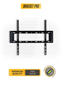 Buy Bracket Pro Fixed TV Wall Mount, Black, for 40"-85" TVs, 200x200mm to 600x500mm VESA, 1.6mm Thickness, Easy Installation, Low-Profile Design - BPF4085 Black in UAE