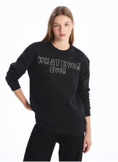 اشتري Crew Neck Printed Long Sleeve Women's Sweatshirt في مصر