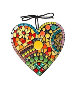 اشتري Mosaic Heart Pendant Large Mosaic Garden Heart Sculpture Decor Ornaments, Resin Colorful Love Garden Decorations, for Indoor Outdoor Home Bedroom Office Garden Large Garden في الامارات