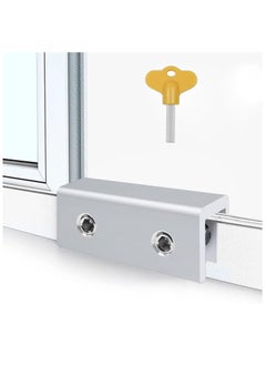 Buy 4 Sets Sliding Window Locks with Key, Window Locks, Aluminum Alloy Window Security Locks, Adjustable Security Window, Window Stoppers Aluminum (Silver) in Saudi Arabia