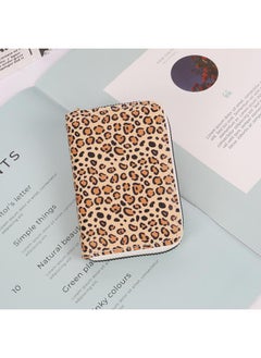 Buy Single Zipper Organ Card Holder Vintage Leopard Print Digital Printing Coin Purse Multi-card Position Anti-degaussing Certificate Integrated Bag in Saudi Arabia