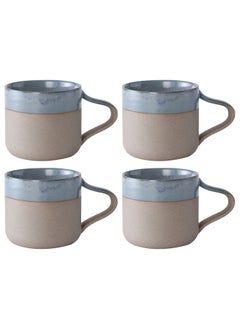 Buy Ceramic Mug Set of 4 Cups Perfect for Specialty Coffee Drinks, Latte, Cafe Mocha - Breakfast Cups for Coffee, Tea - 270ml in UAE