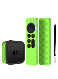 Buy Case for 2021 Apple TV 4K Siri Remote Cover, with Silicone Protective TV Box Case for Apple TV 4K 2021, Skin-Friendly/Anti-Slip/Shockproof in UAE