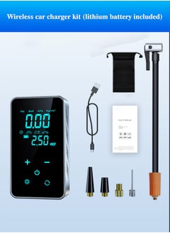 Buy Smart Wireless Digital Inflator Touch Screen - 4 Preset Tire Pressures - Black in Saudi Arabia