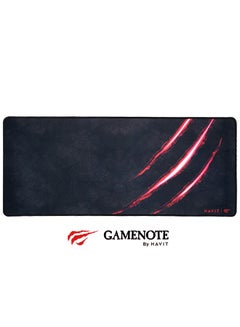 Buy Havit Gaming Mouse Pad, Mousepad with Edge Protection, 700 X 300 X 3 Mm, Black/Red in Saudi Arabia