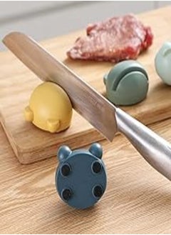 اشتري Mini Cute Cartoon Frog Knife Sharpener Multi-Function Sharpening Stone Whetstone Sharpener Kitchen Knife Sharpening Tools Assorted Colors في مصر