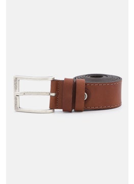 Buy Men Leather Belt, Brown in Saudi Arabia