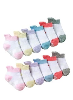 Buy Anti Slip Non Skid Ankle Socks With Grips in UAE