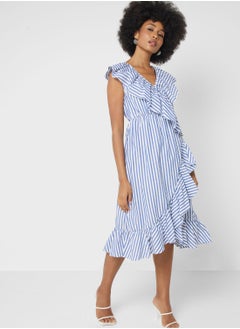 Buy Ruffle Sleeve Dress in Saudi Arabia