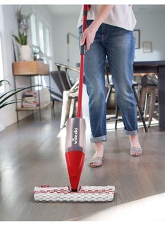 Buy Promist Microfiber Stretchable Plastic Floor Wiper Mop With Spray Red in UAE