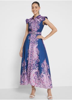 Buy Abstract Print Dress in UAE