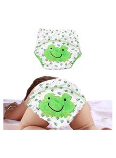 Buy Baby Diapers Cotton and Reusable Baby Washable Cloth Diaper Nappies, Baby Training Pants, Ideal for Toddlers and Children (Frog) in Egypt